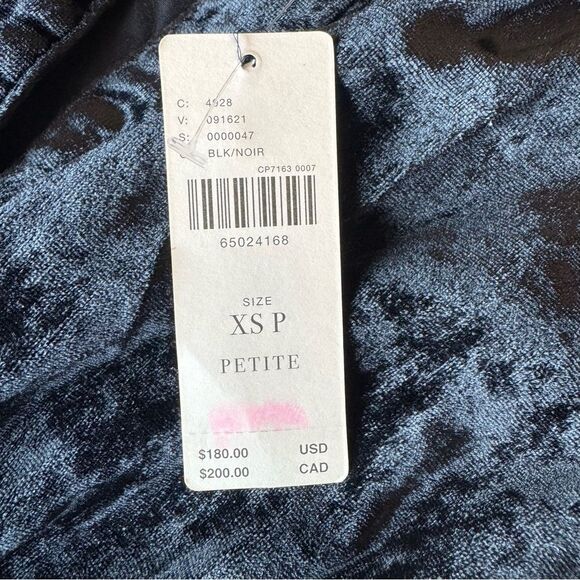 Anthropologie NWT The Somerset Max Black Dress Velvet Edition Size XS Petite - Picture 11 of 11